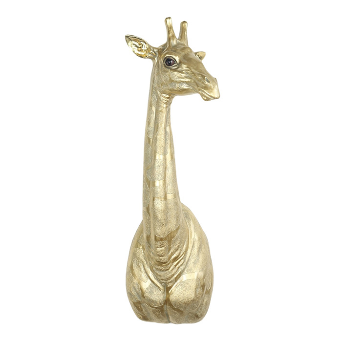 Resin Gold Giraffe Head Wall Art - Click Image to Close